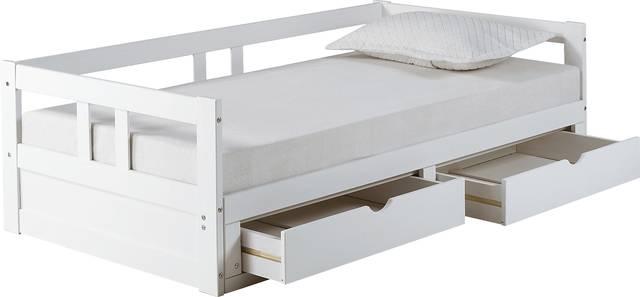Kids Brigan White Twin Extending Day Bed - Thumbnail - Image 5
