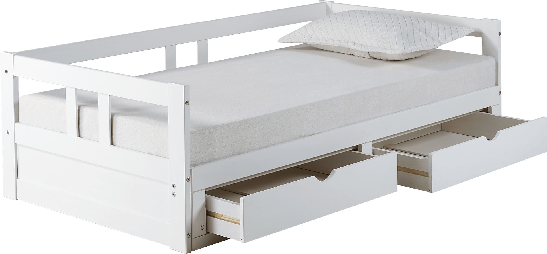 Kids Brigan White Twin Extending Day Bed - Image 5