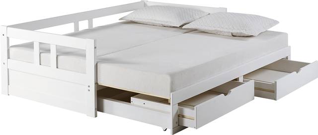 Kids Brigan White Twin Extending Day Bed - Thumbnail - Image 6