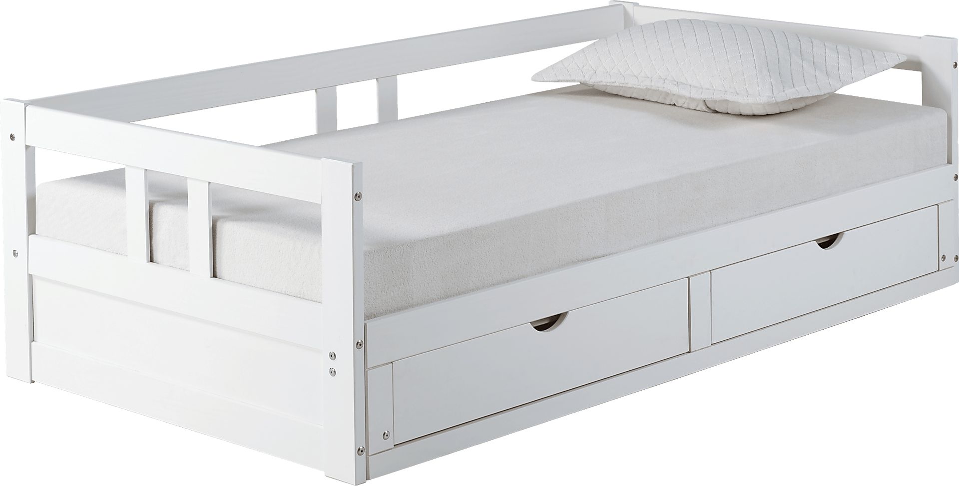 Kids Brigan White Twin Extending Day Bed - Image 1
