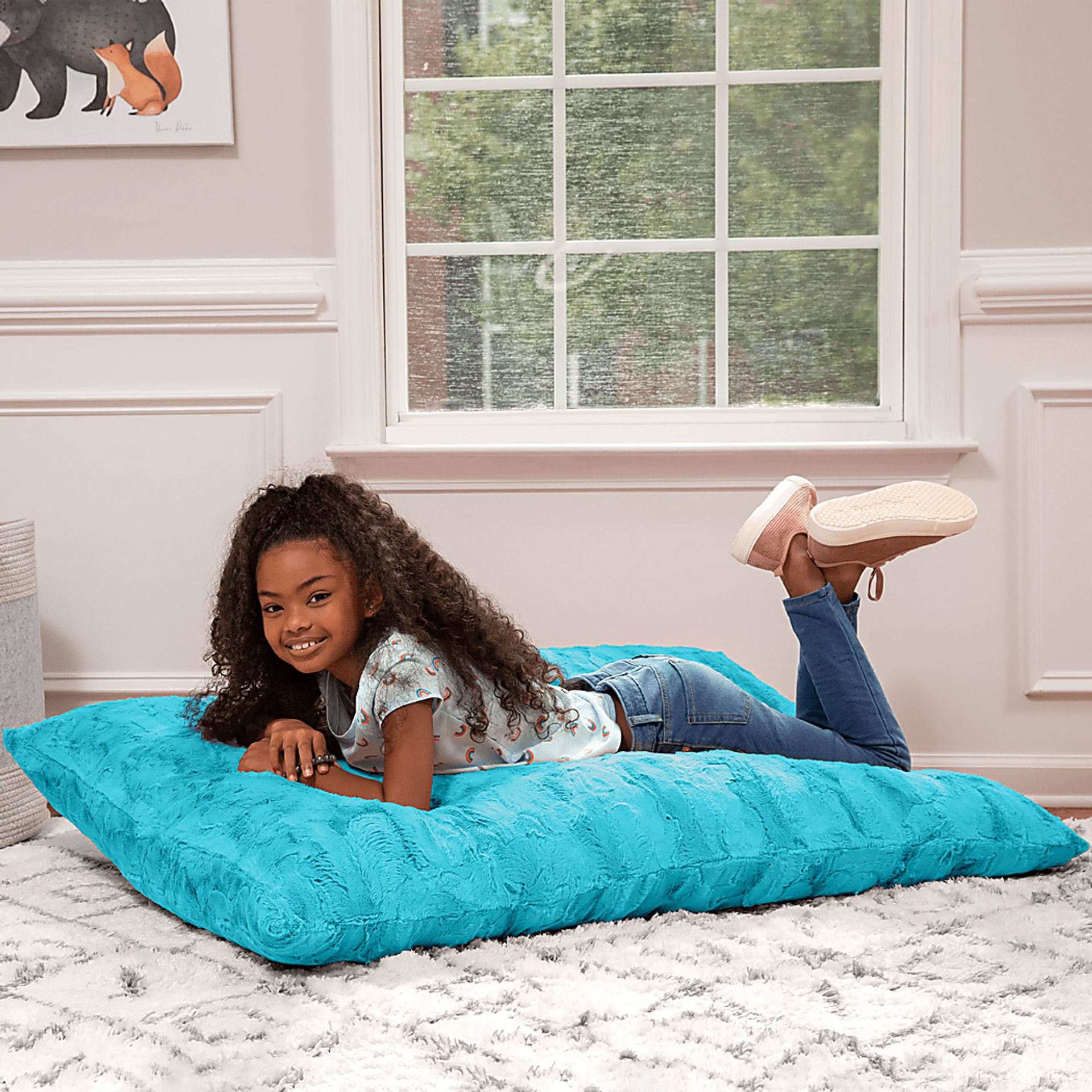 Kids Brigatine Turquoise Floor Pillow - Image 2