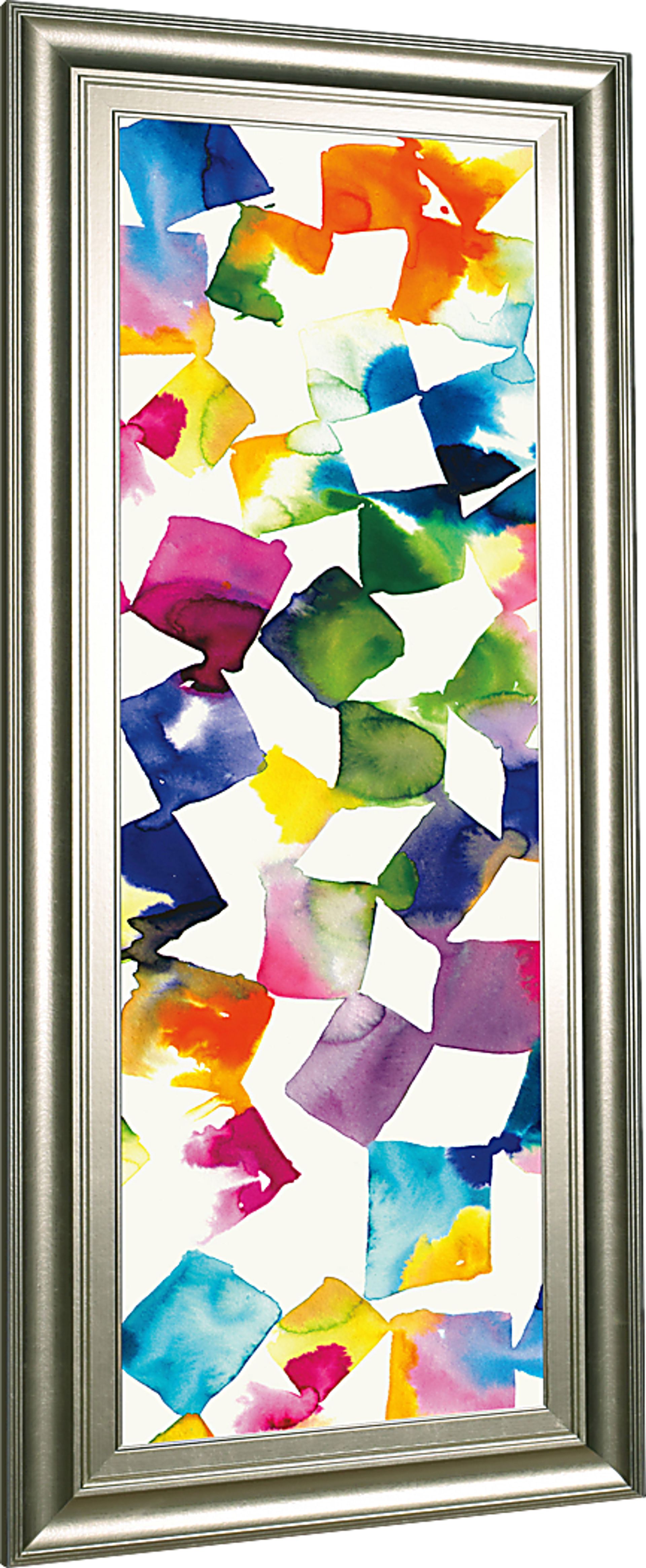 Kids Bright Cubism White Artwork - Image 1