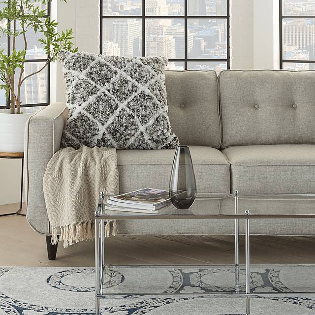 Kids Bright Lattice Gray Accent Pillow - Thumbnail - Image 3