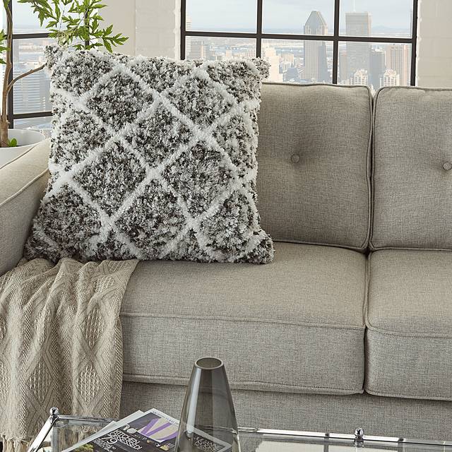 Kids Bright Lattice Gray Accent Pillow - Thumbnail - Image 4