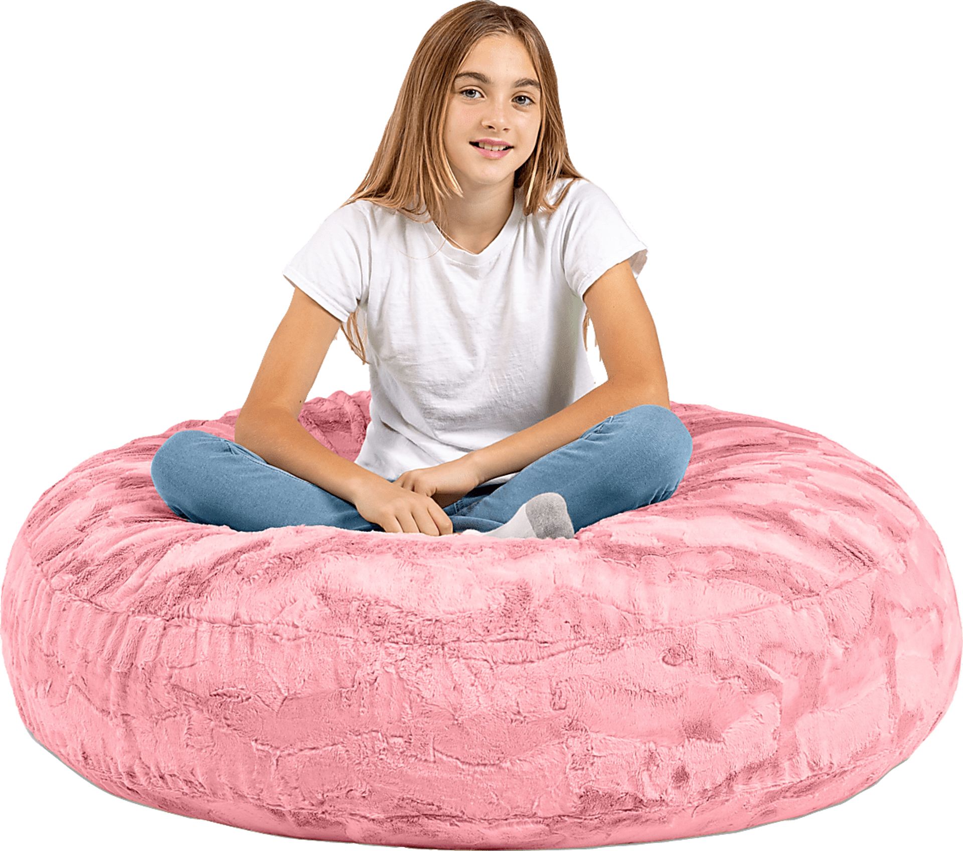 Kids Brogton Pink Bean Bag Chair - Image 5