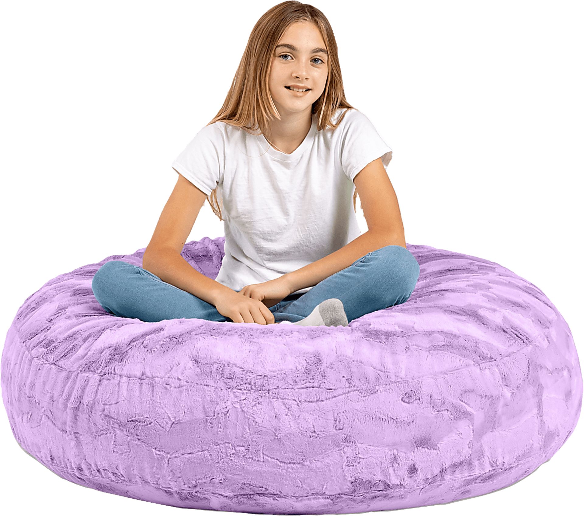 Kids Brogton Purple Bean Bag Chair - Image 5