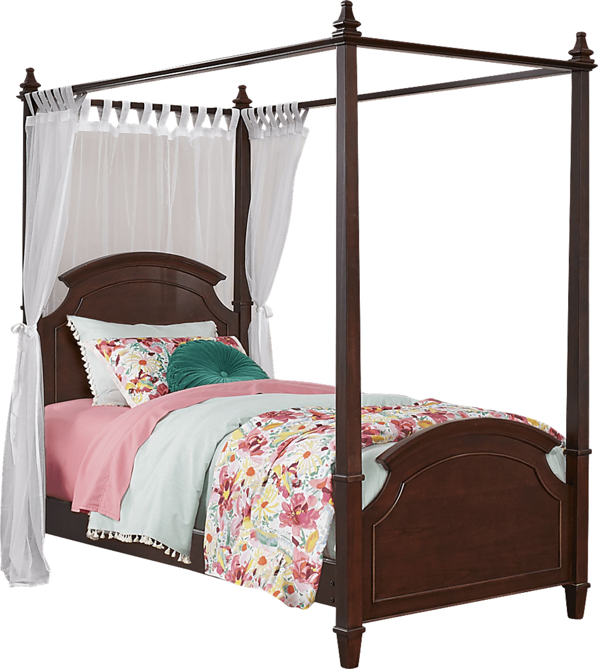 Kids Brooklyn Lane Cherry 6 Pc Twin Canopy Bedroom - Image 3