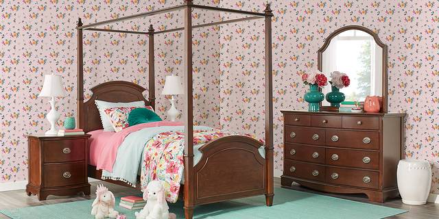 Kids Brooklyn Lane Cherry 6 Pc Twin Canopy Bedroom - Thumbnail - Image 2
