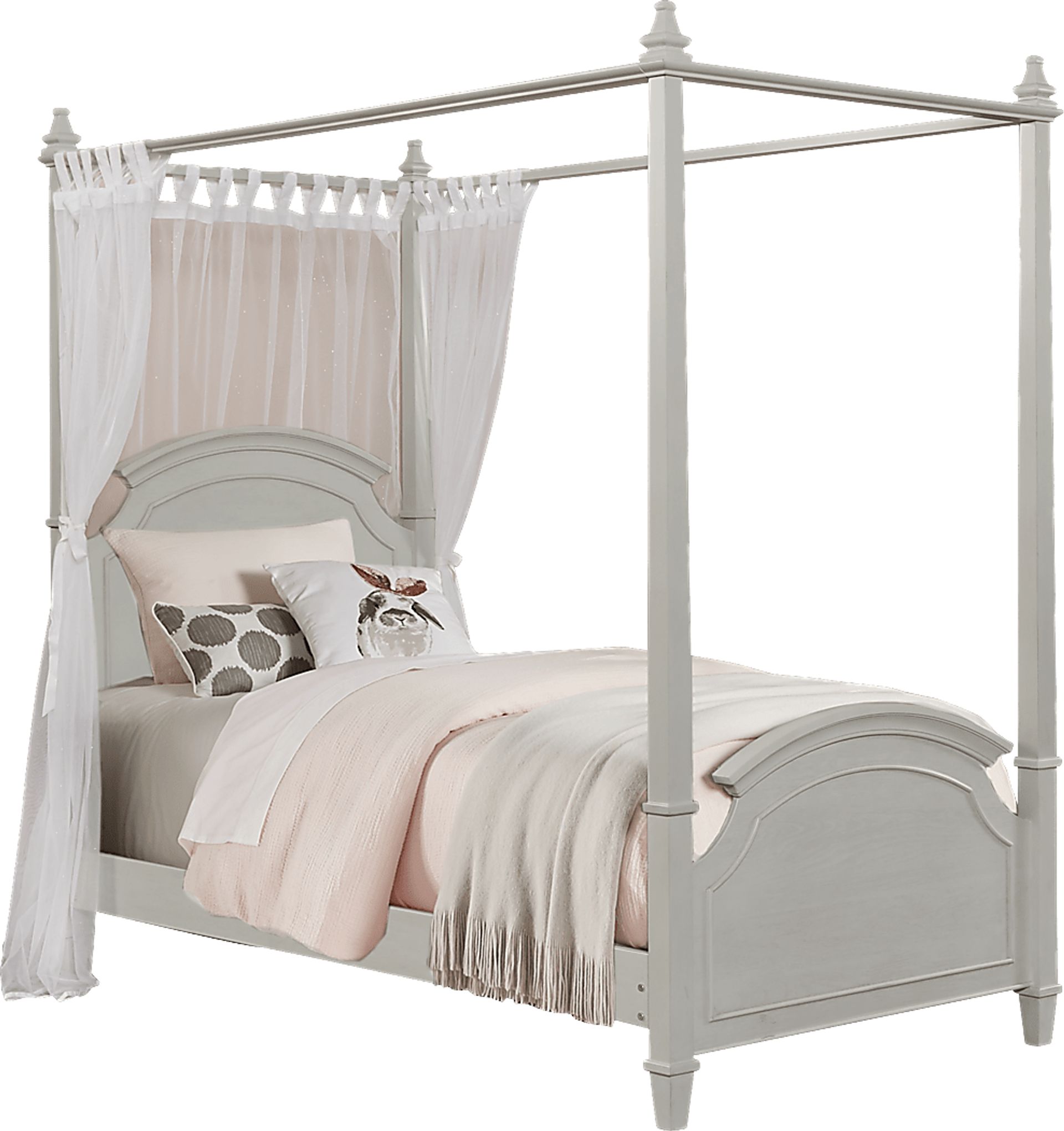 Kids Brooklyn Lane Gray 6 Pc Twin Canopy Bedroom - Image 2