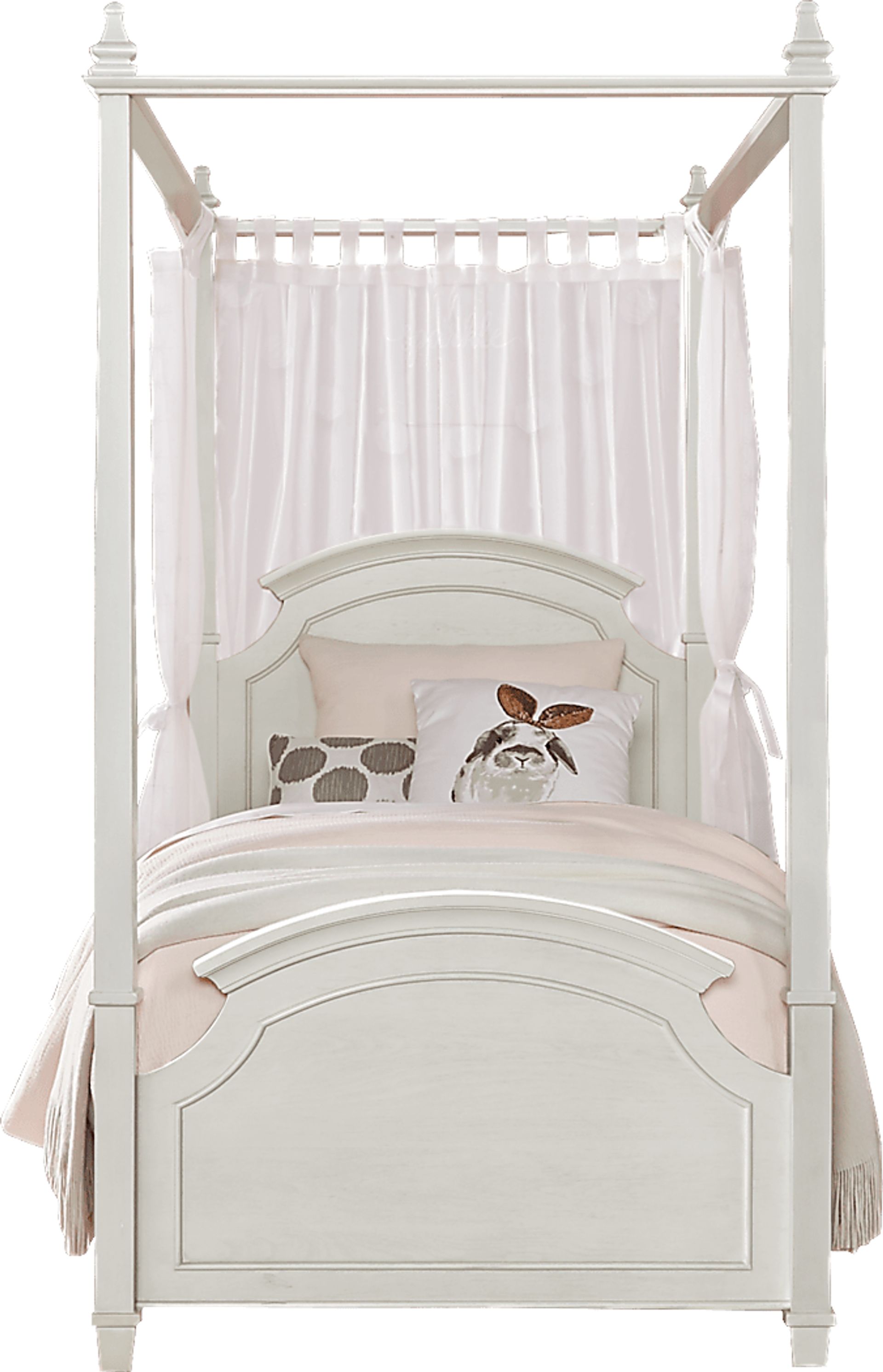 Kids Brooklyn Lane White 4 Pc Twin Canopy Bed - Image 2