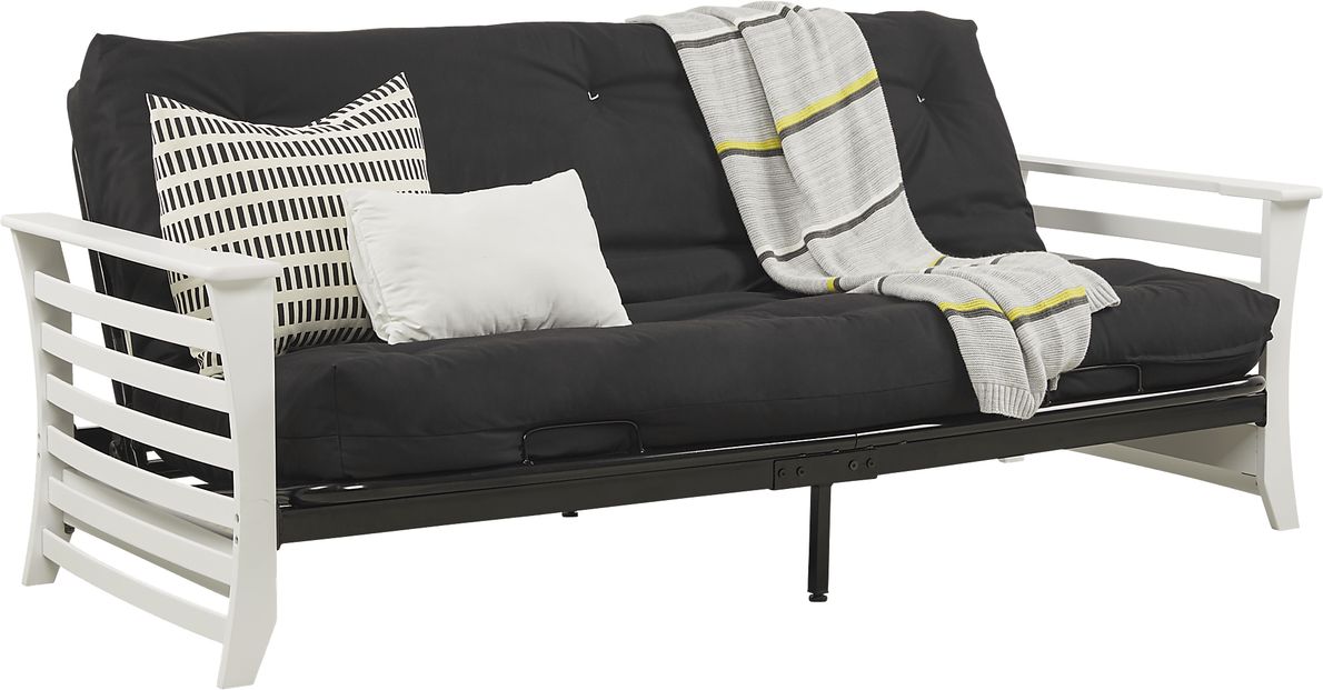 Kids Bryley White Futon with Futon Mattress Rooms To Go