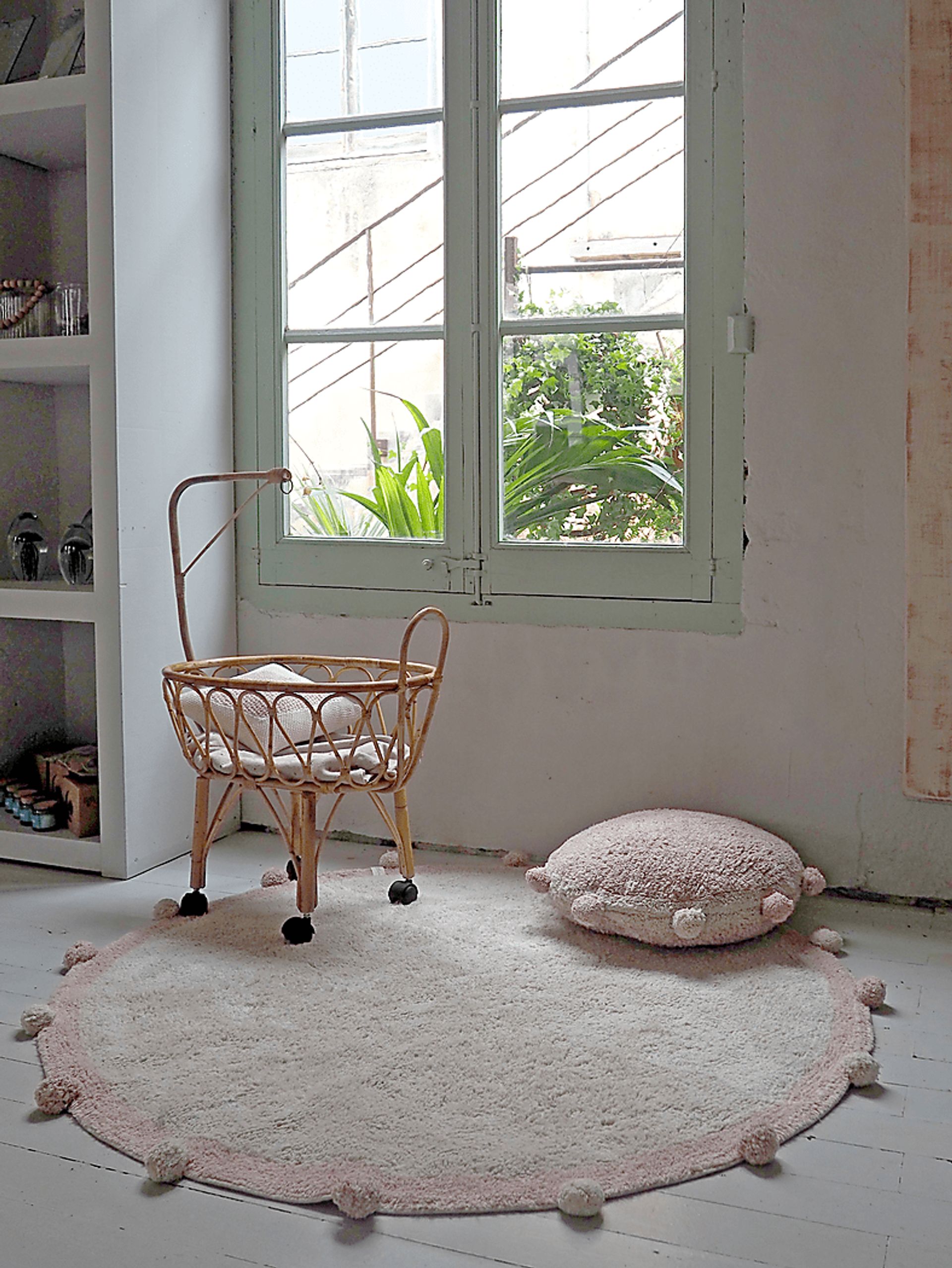Kids Bubbly Natural 4' Machine Washable Round Rug - Image 2