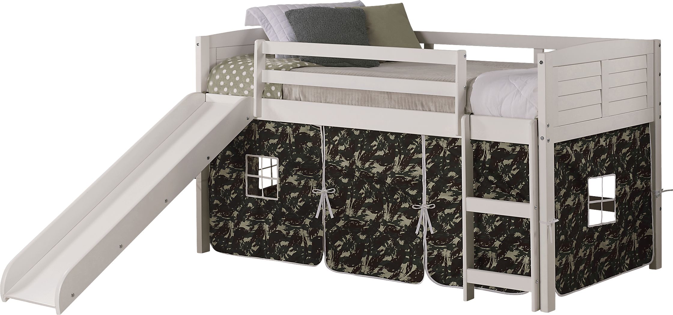 Kids Buelow Camo Twin Tent Loft Bed