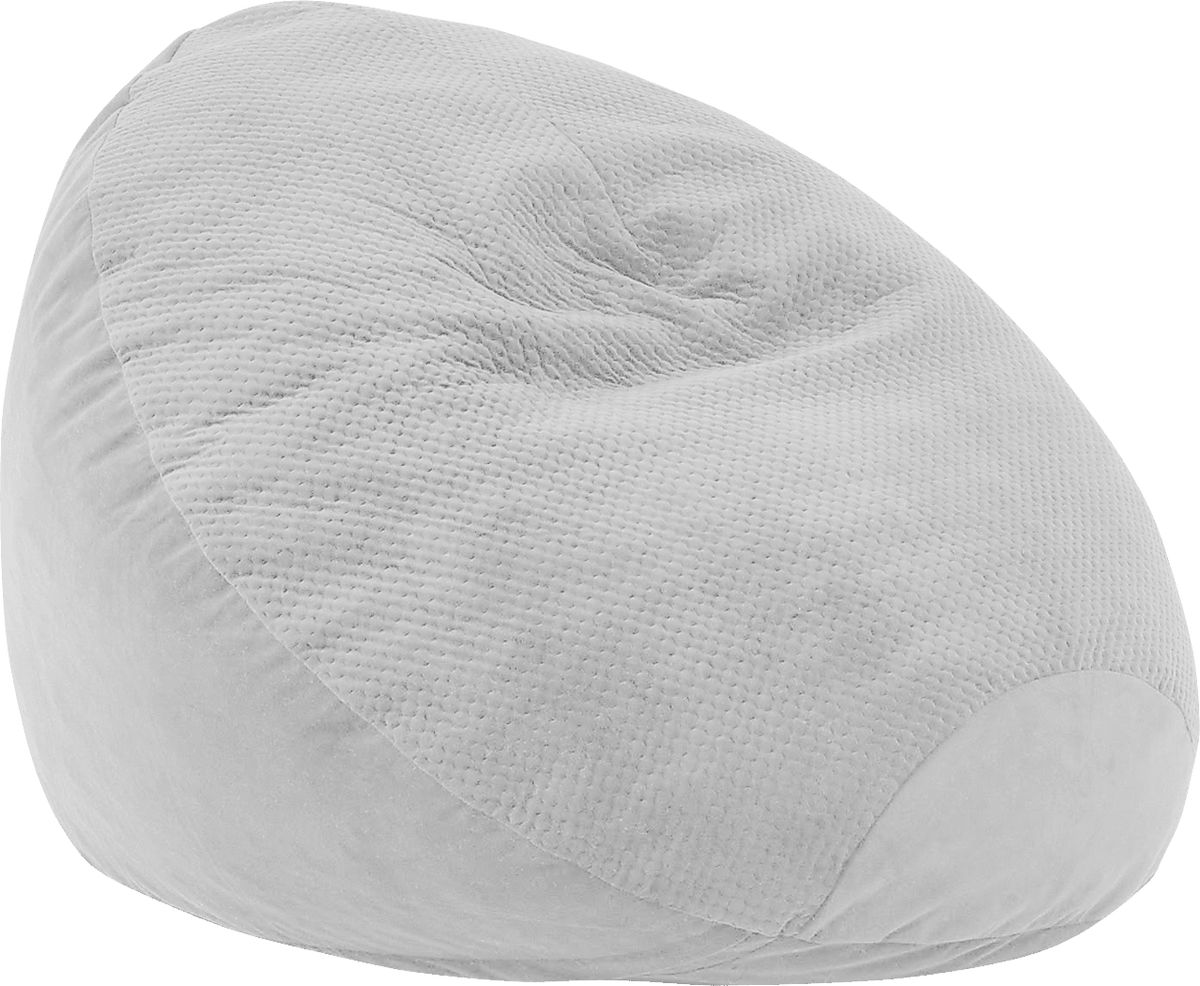 Bultman Gray Polyester Fabric Bean Bag Egg Chair Rooms to Go
