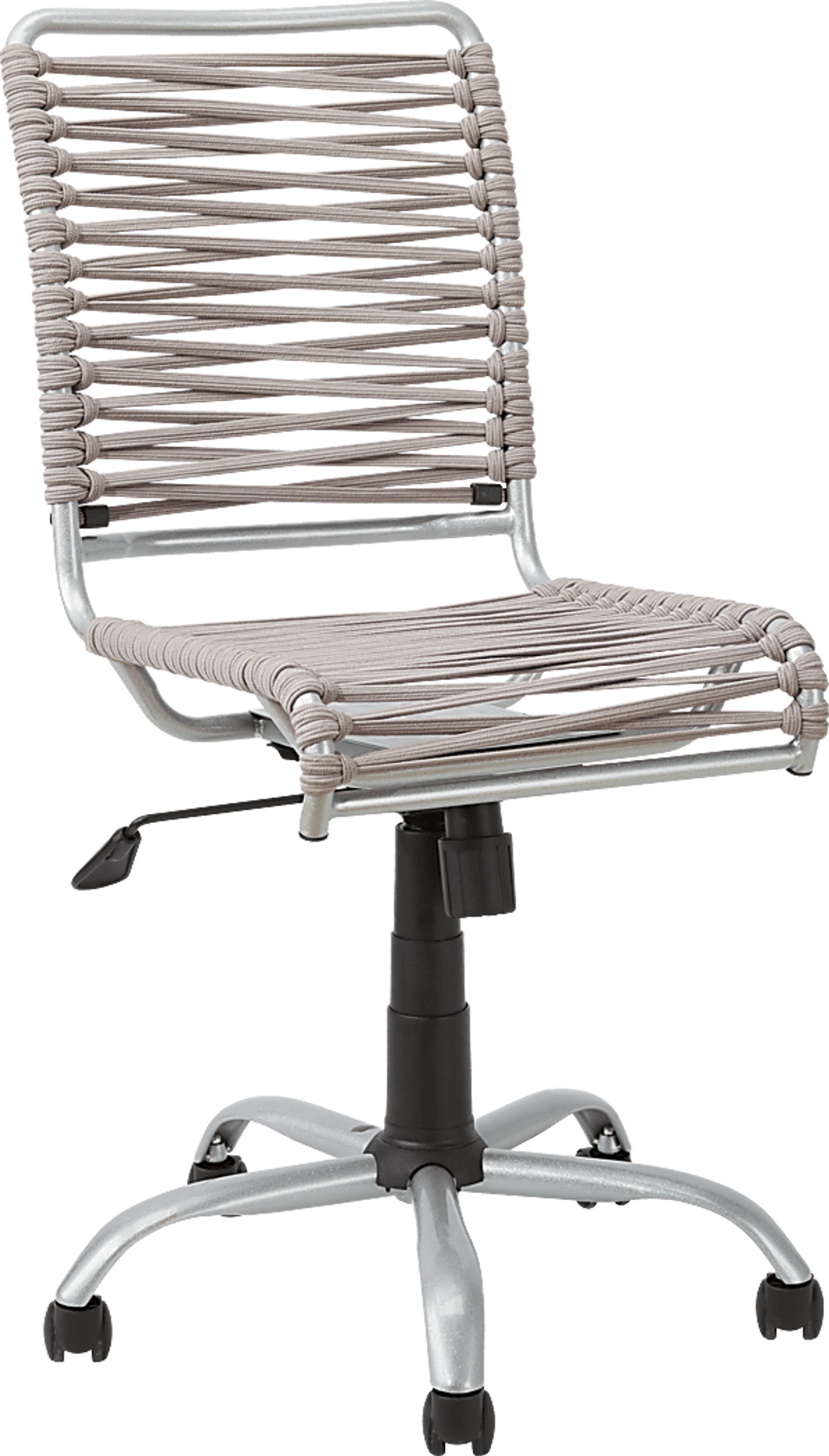 Kids Bungee Twist Gray Desk Chair - Image 1