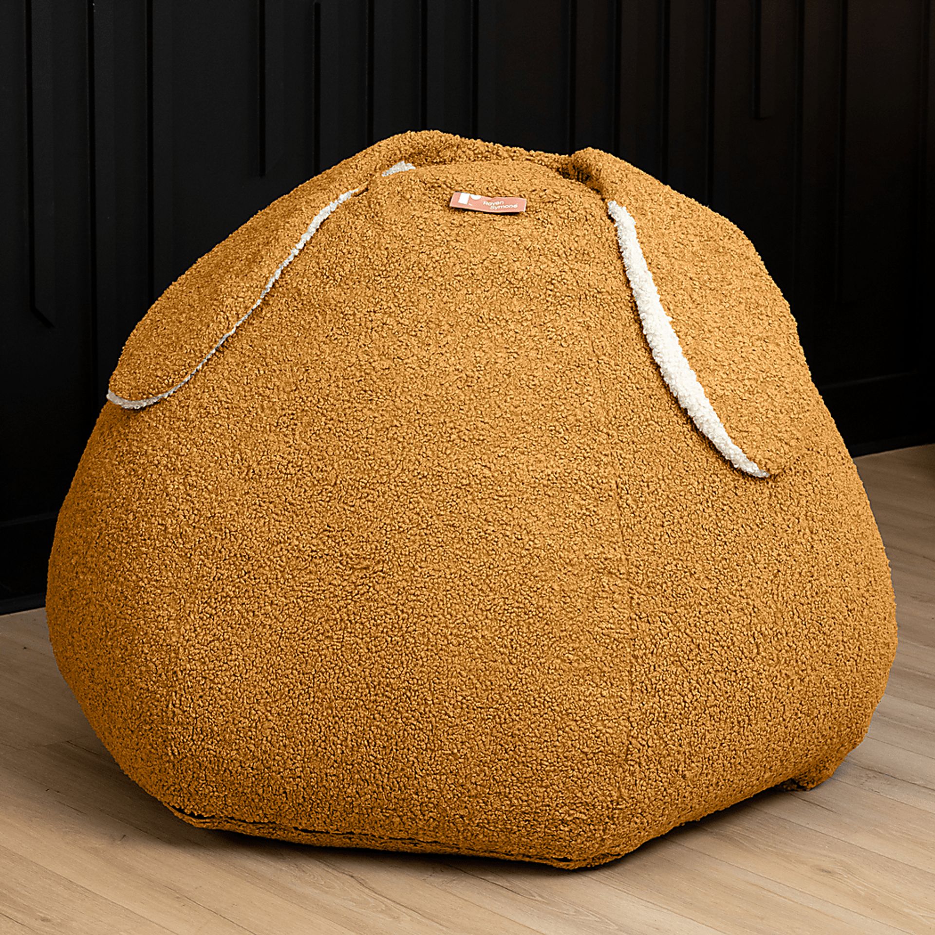 Kids Bunny Gold Bean Bag Chair - Image 2