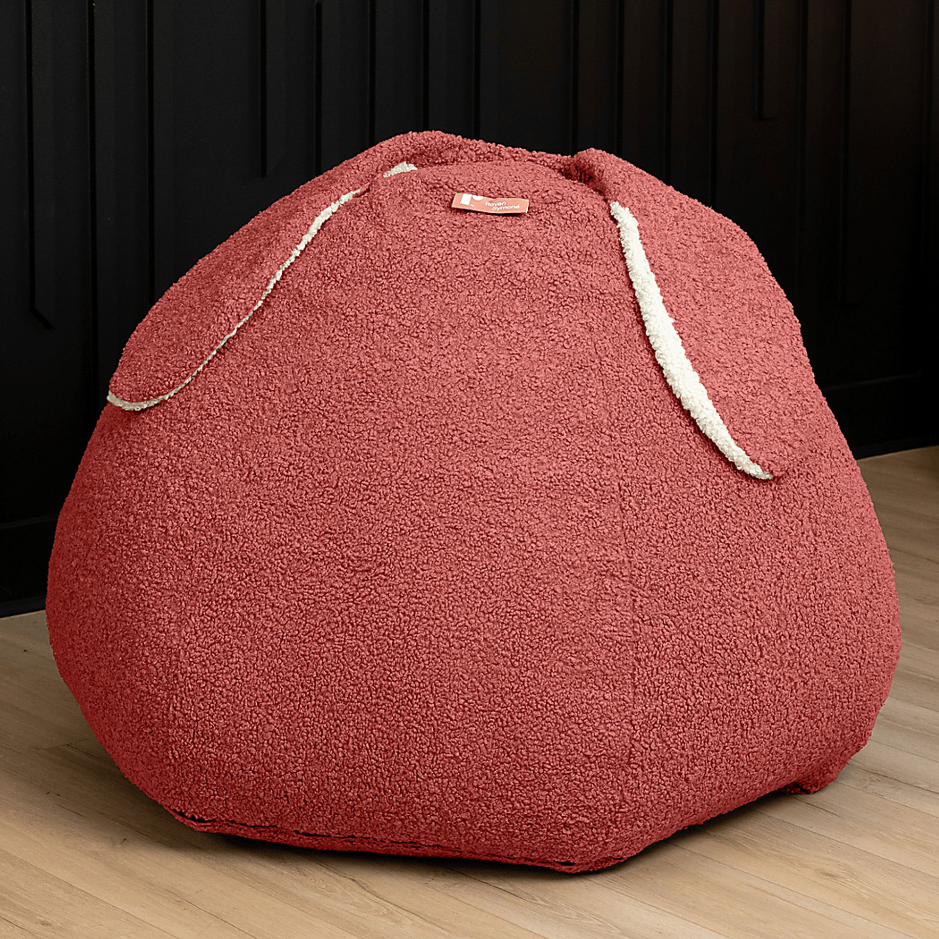 Kids Bunny Red Bean Bag Chair - Image 2