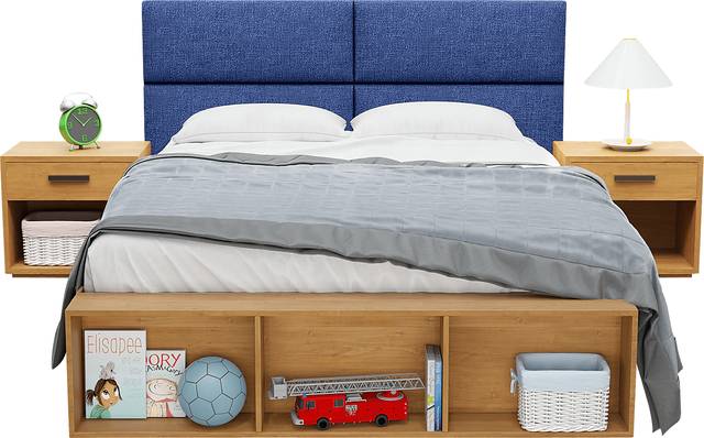 Kids Burkett Blue Full/Queen Headboard Panel, Set of 4 - Thumbnail - Image 1