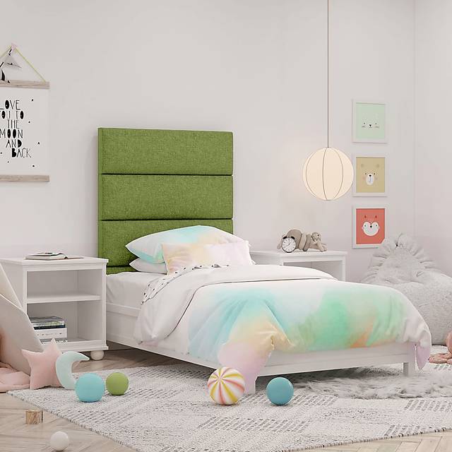 Kids Burkett Green Twin Headboard Panel, Set of 4 - Thumbnail - Image 2