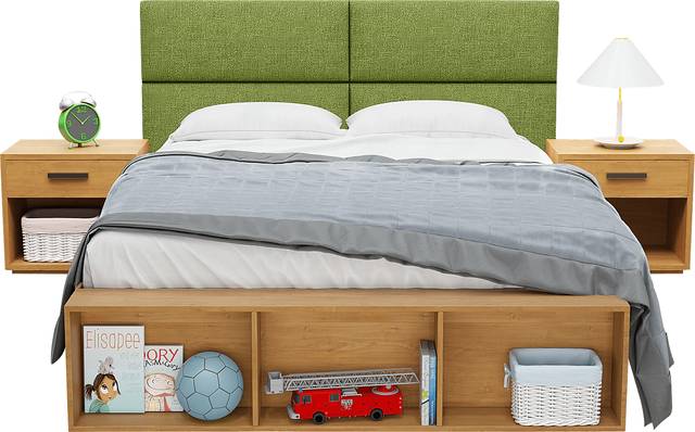 Kids Burkett Green Twin Headboard Panel, Set of 4 - Thumbnail - Image 4