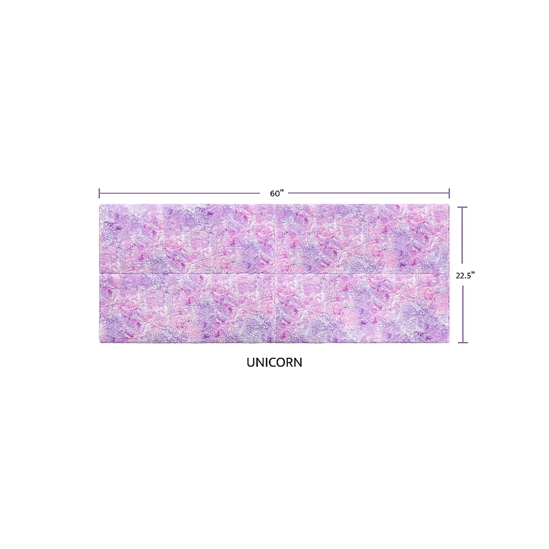 Kids Burkett II Pink Purple Faux Fur Full/Queen Headboard Panel, Set of 4 - Image 2