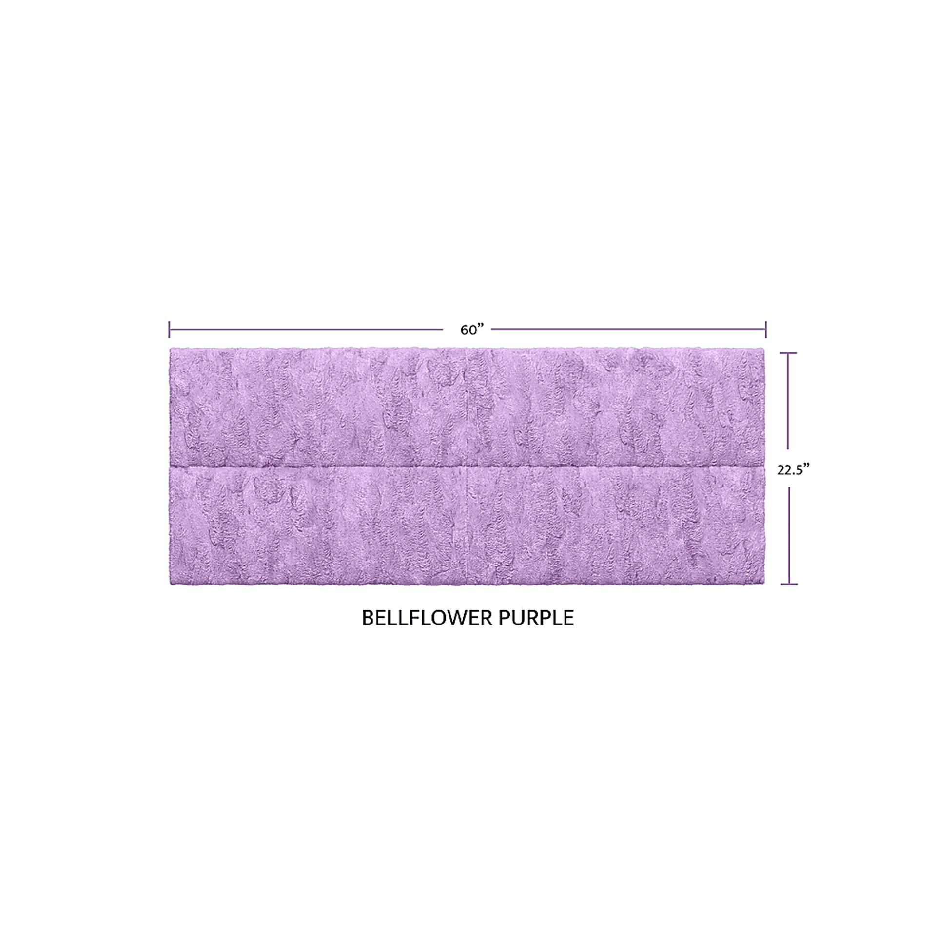 Kids Burkett II Purple Faux Fur Full/Queen Headboard Panel, Set of 4 - Image 3