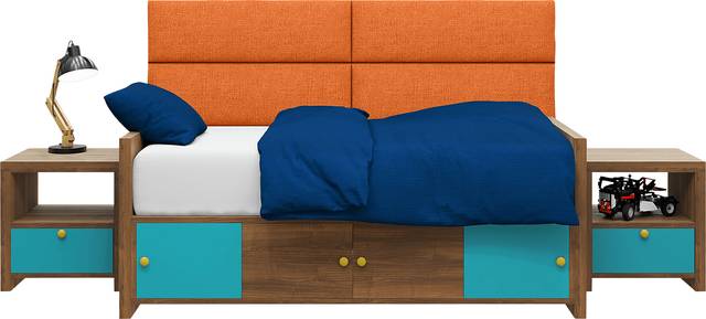 Kids Burkett Orange Full/Queen Headboard Panel, Set of 4 - Thumbnail - Image 3