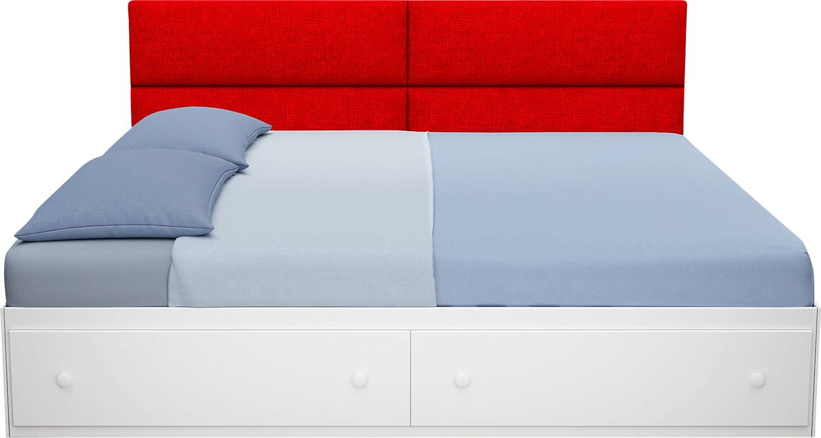 Kids Burkett Red Twin Headboard Panel, Set of 4 Rooms To Go