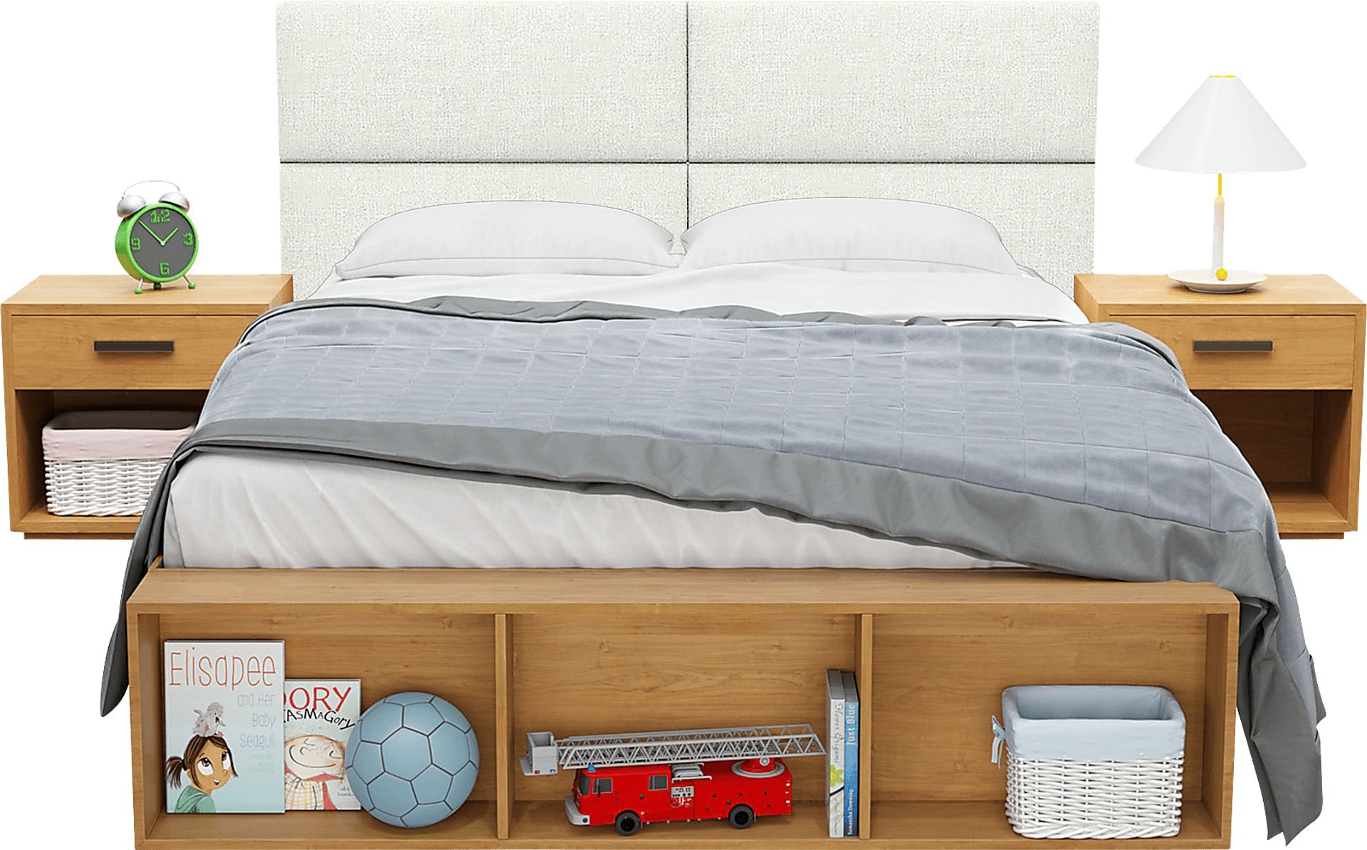 Kids Burkett White Full/Queen Headboard Panel, Set of 4 - Image 1
