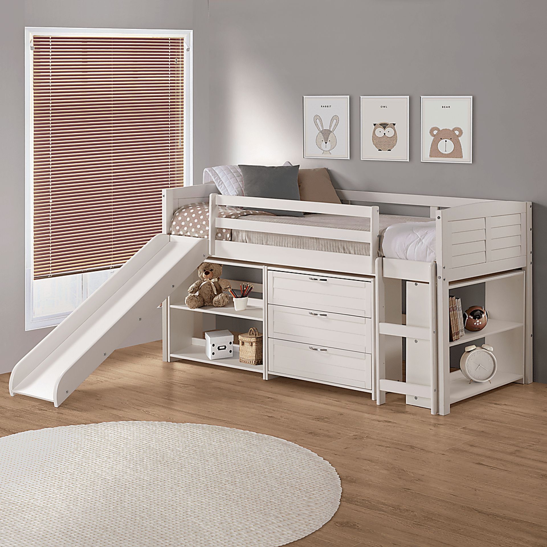 Kids Burlage White Twin Loft Bed - Image 2