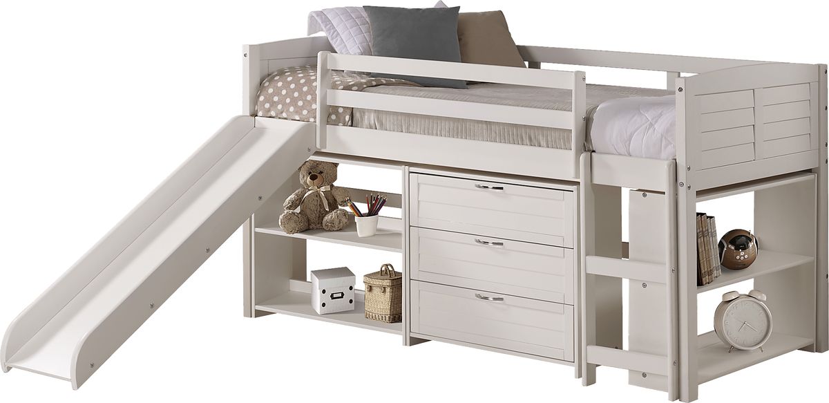 Burlage White Colors,White Twin Loft Bed | Rooms to Go