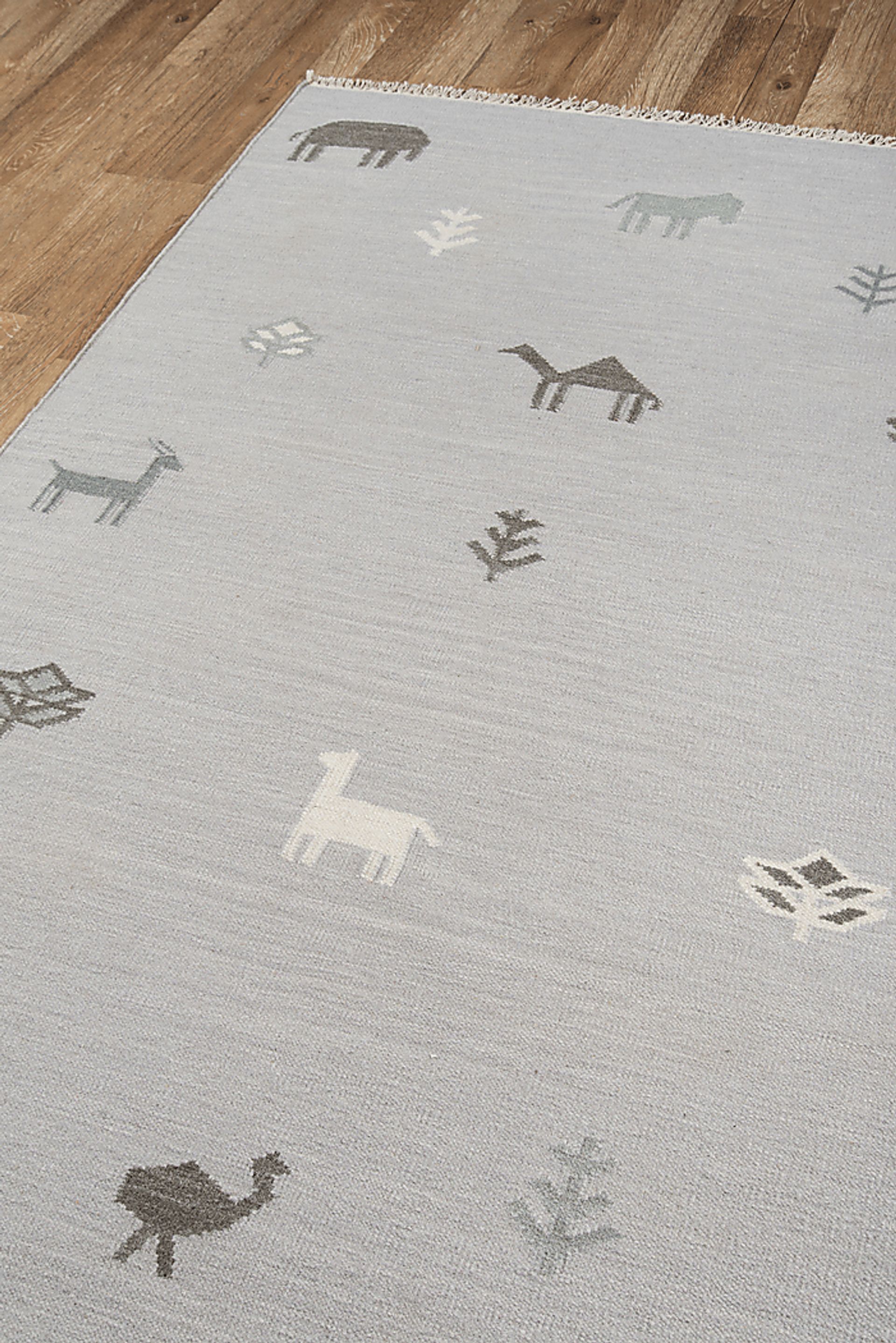 Kids Busy Meadow Gray 5' x 7'6 Rug - Image 2