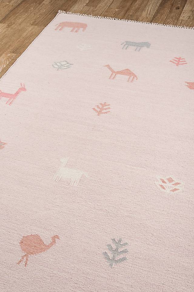 Kids Busy Meadow Pink 3'6 x 5'6 Rug - Thumbnail - Image 2