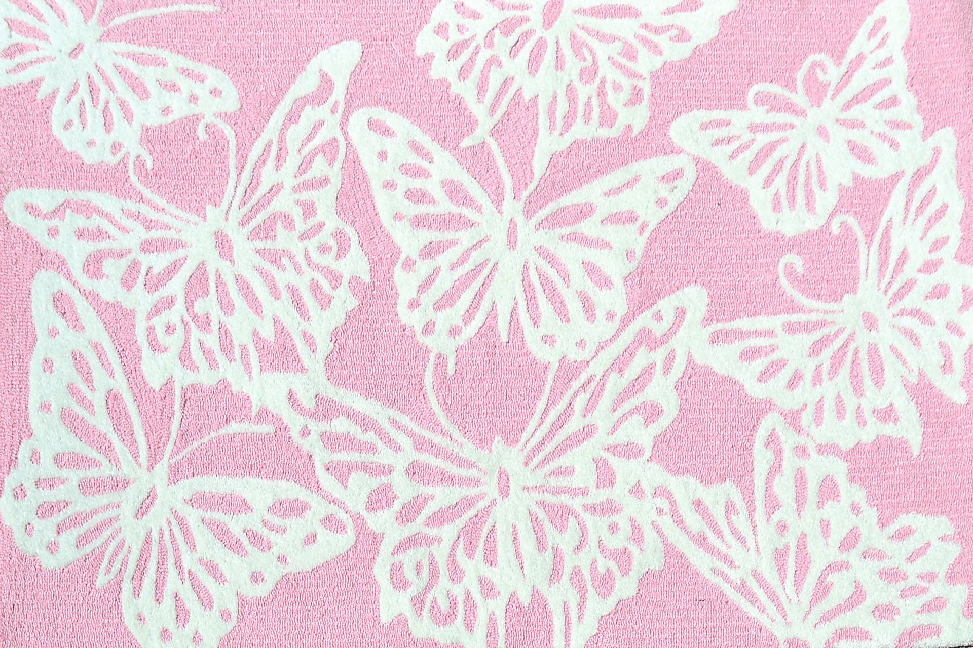 Kids Butter Flutter Pink 2'8 x 4'8 Rug - Image 1