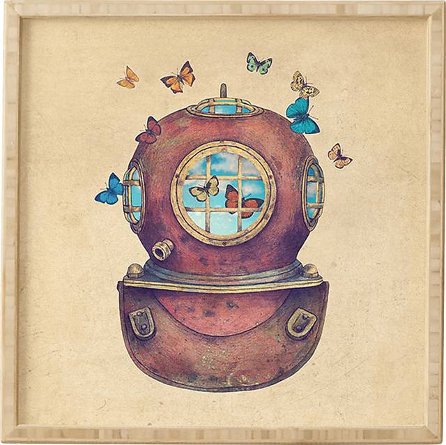 Kids Butterfly Daydream Beige Wall Art - Thumbnail - Image 1