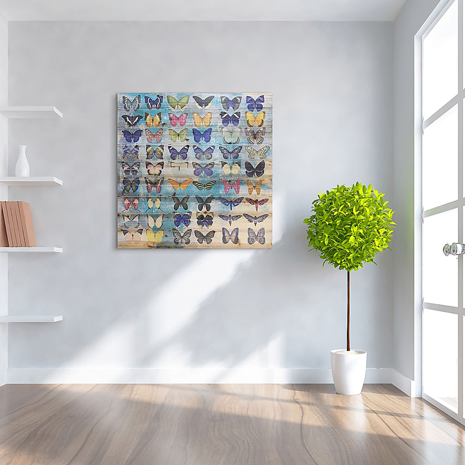 Kids Butterfly Family Rainbow Wall Art - Image 4
