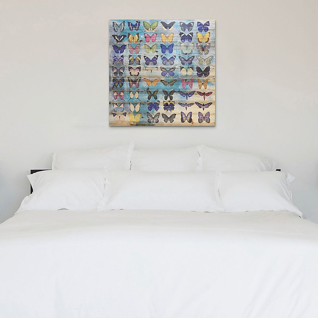 Kids Butterfly Family Rainbow Wall Art