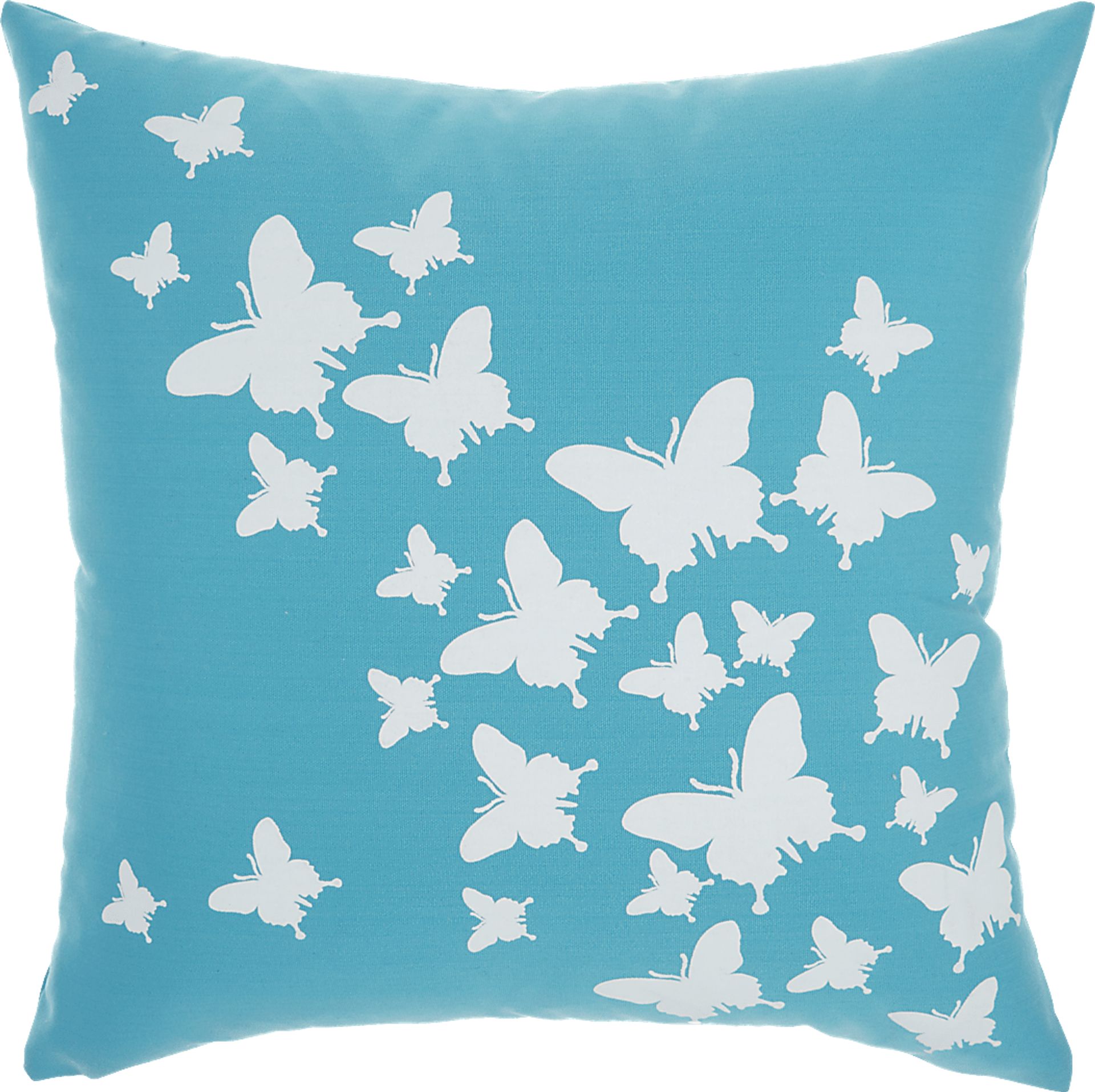 Kids Butterfly Flutter Teal Accent Pillow - Image 1