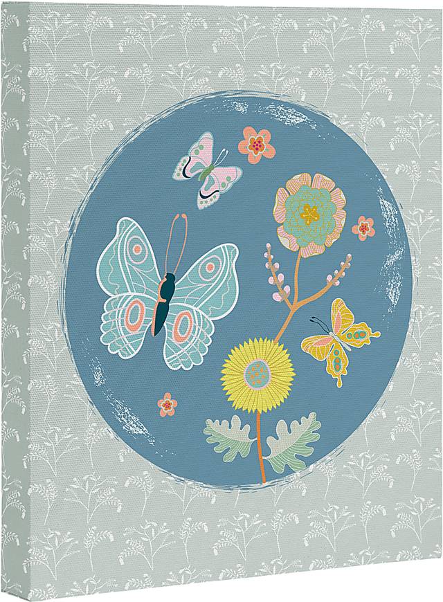Kids Butterfly Globe I Blue Artwork - Thumbnail - Image 1