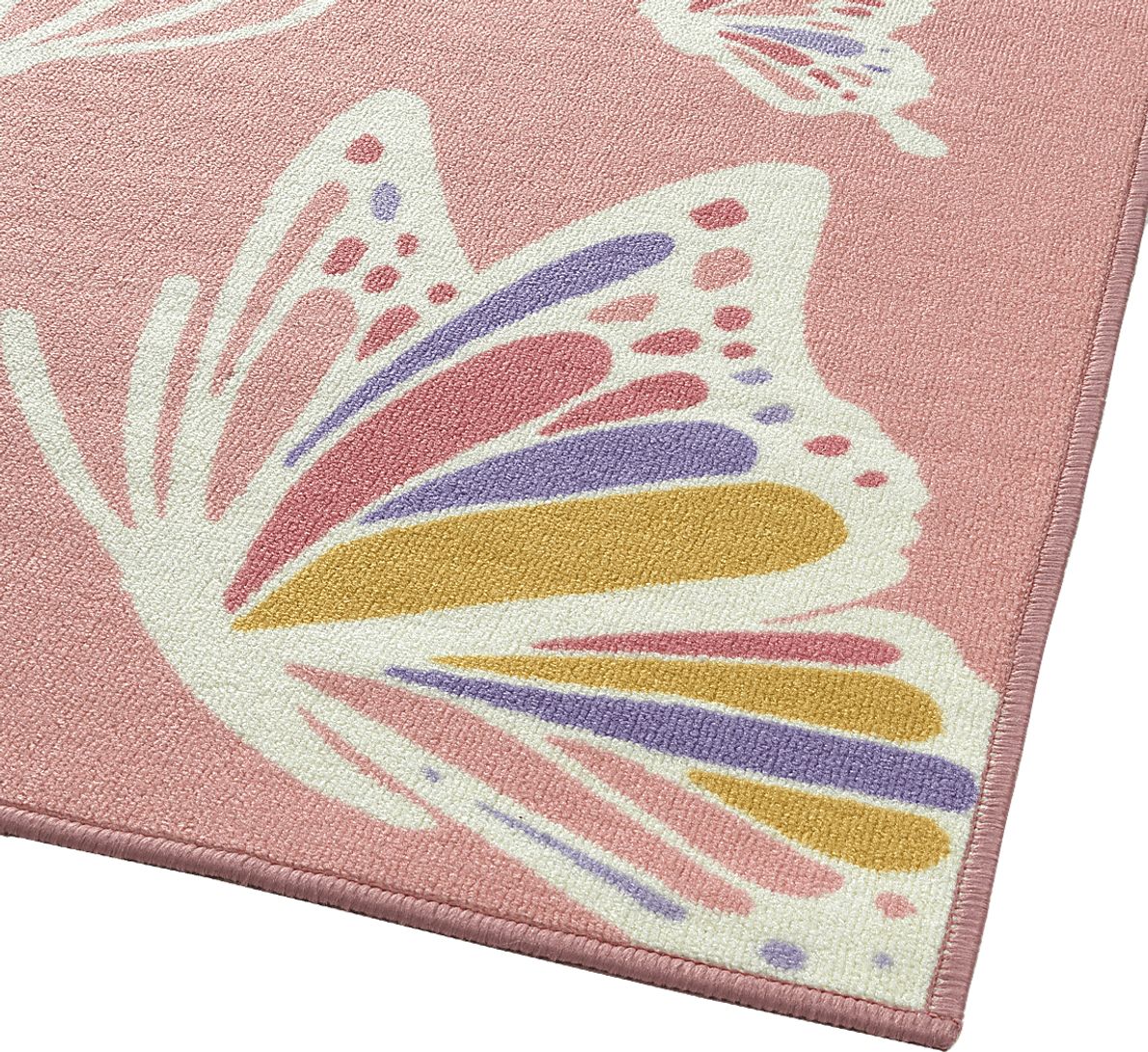 Kids Butterfly Spice Pink 5' x 7' Rug