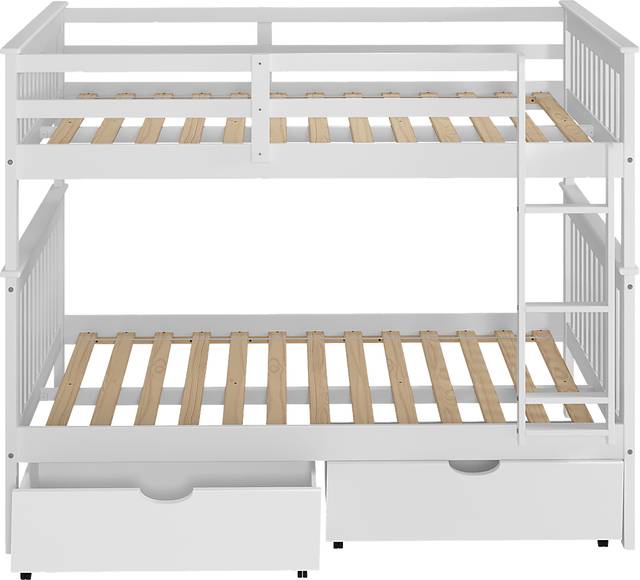 Kids Cabacier White Full/Full Bunk Bed - Thumbnail - Image 4