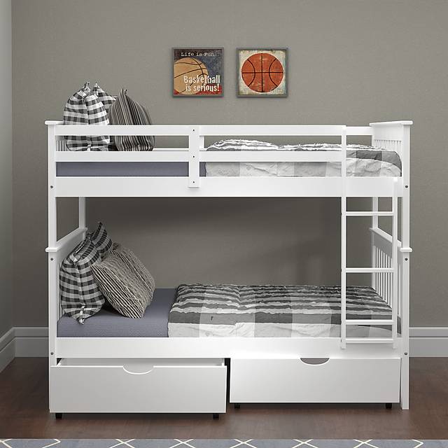 Kids Cabacier White Full/Full Bunk Bed - Thumbnail - Image 5