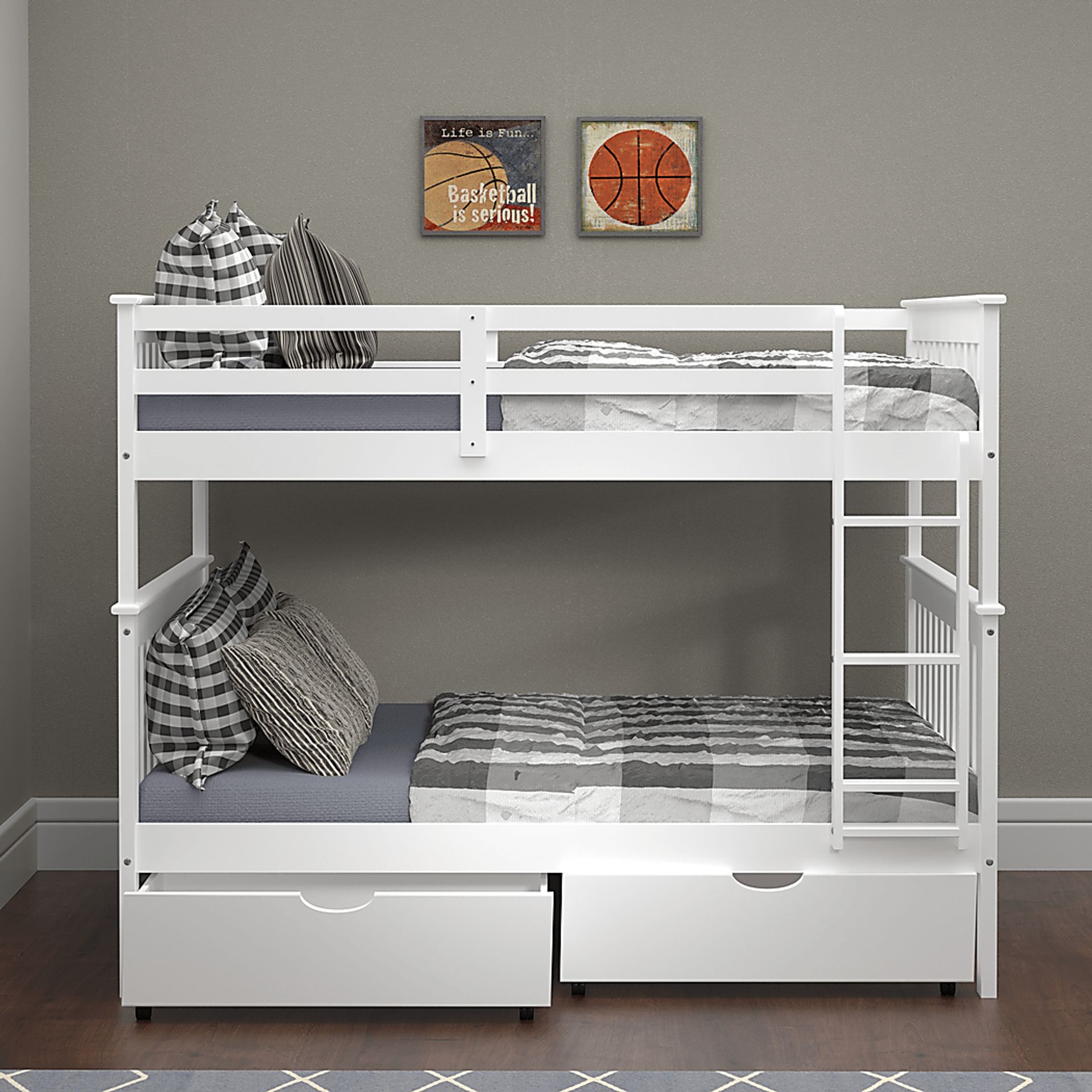 Kids Cabacier White Full/Full Bunk Bed - Image 5