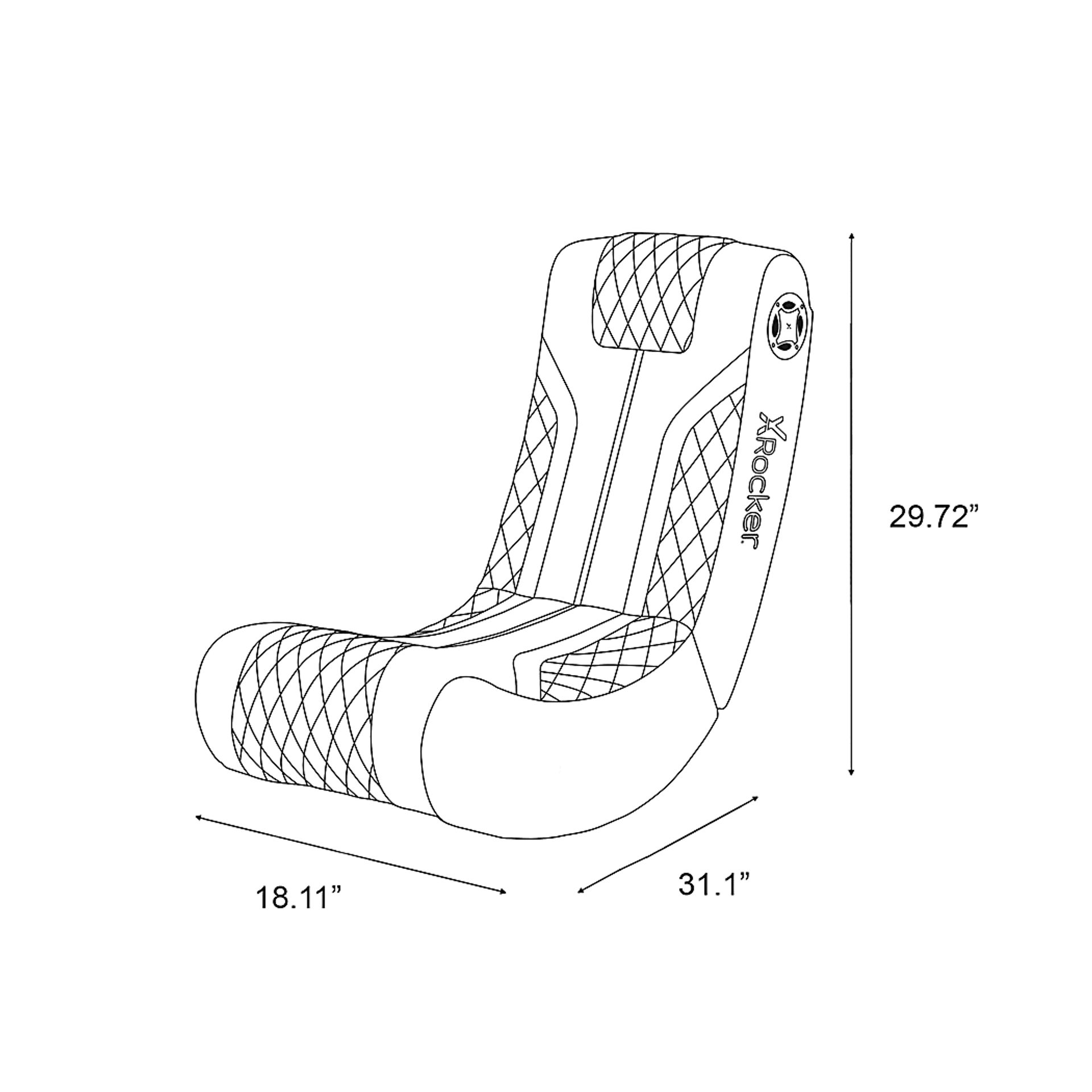 Kids Calcite Black Floor Gaming Chair - Image 10
