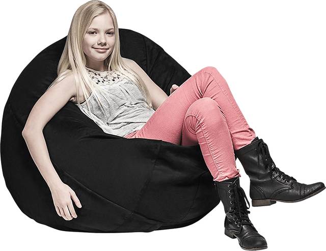 Kids Calix Black Bean Bag Chair - Thumbnail - Image 5