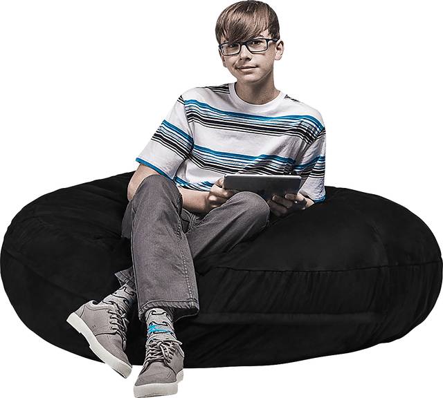 Kids Calix Black Bean Bag Chair - Thumbnail - Image 1