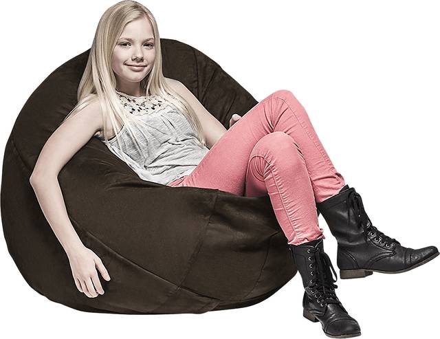 Kids Calix Brown Bean Bag Chair - Thumbnail - Image 5