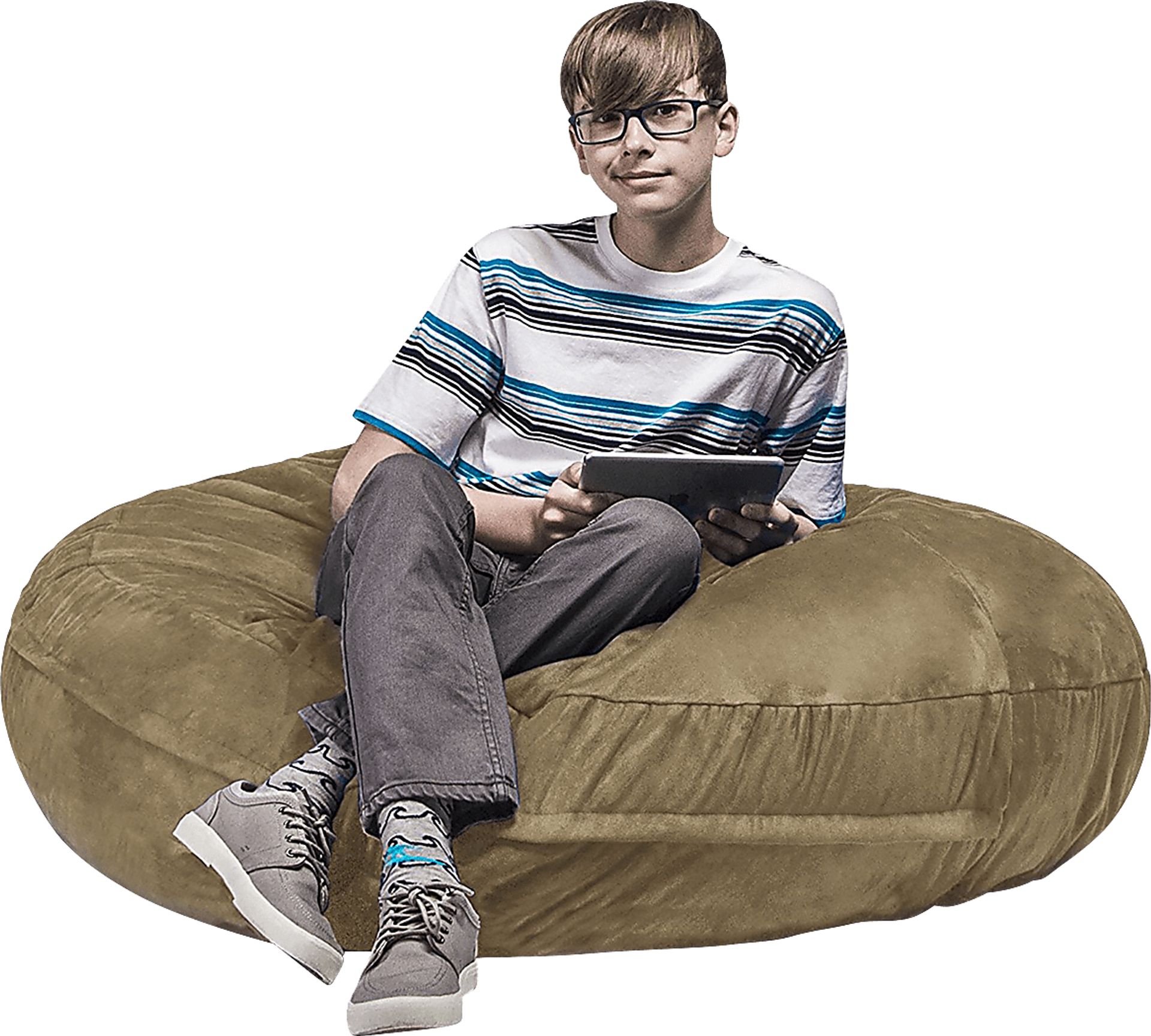 Kids Calix Camel Bean Bag Chair - Image 1