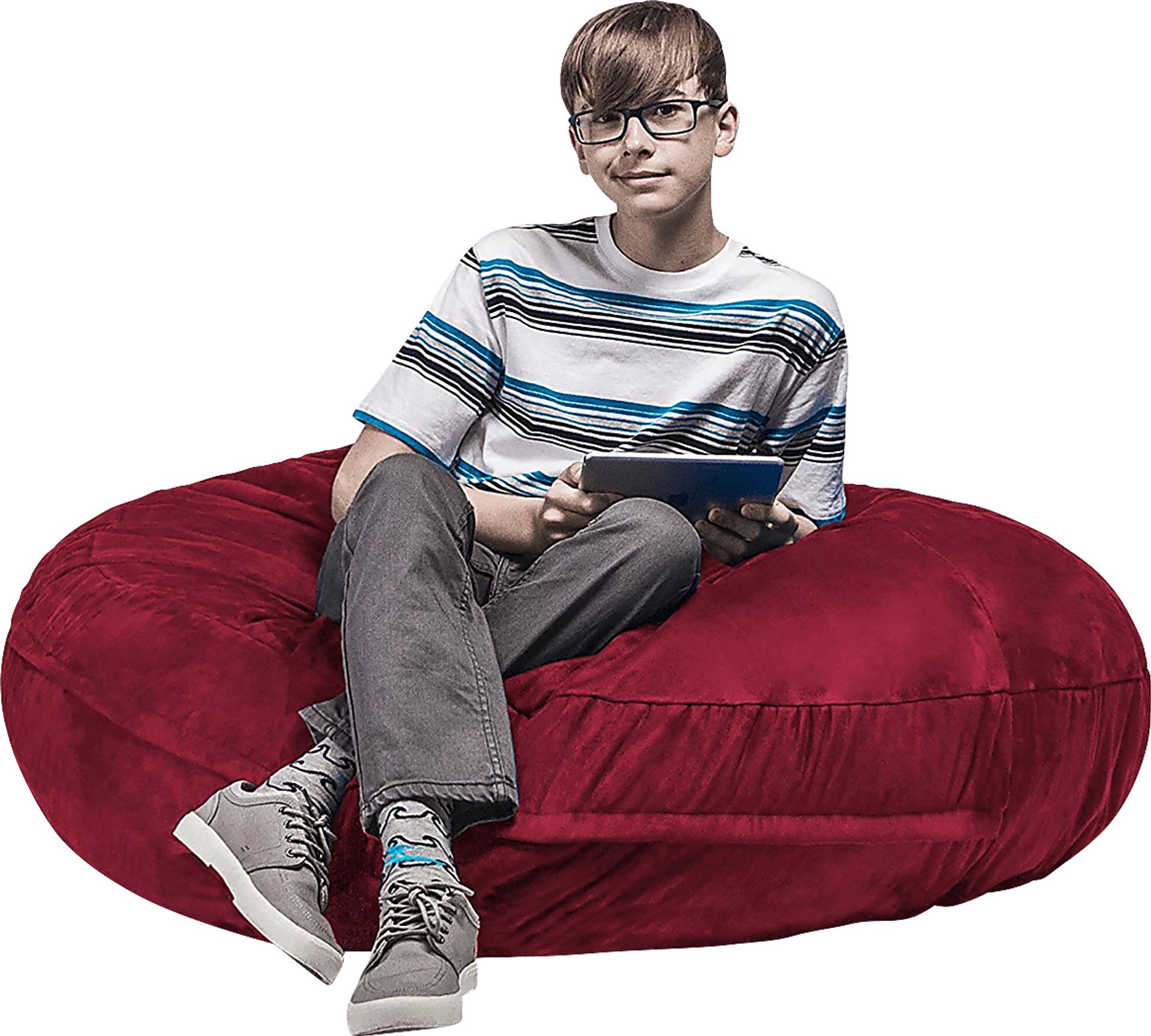 Kids Calix Red Bean Bag Chair