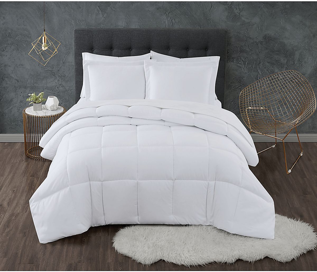Calming Colors White Twin XL Comforter Set Rooms to Go